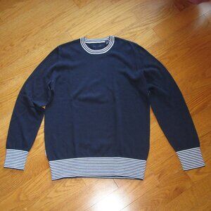 New Men's Tommy Hilfiger 100% Cotton Navy Blue Sweater Size XS